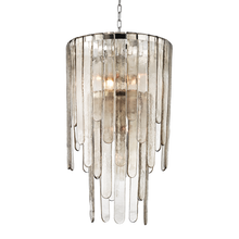 Load image into Gallery viewer, Glass Chandelier Light in Polished Nickel