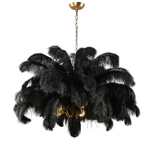 Load image into Gallery viewer, Denali Black Feather Chandelier