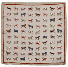 Load image into Gallery viewer, HORSES IN BLANKETS SCARF