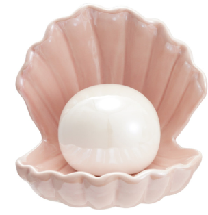 Stoneware Seashell with LED Light