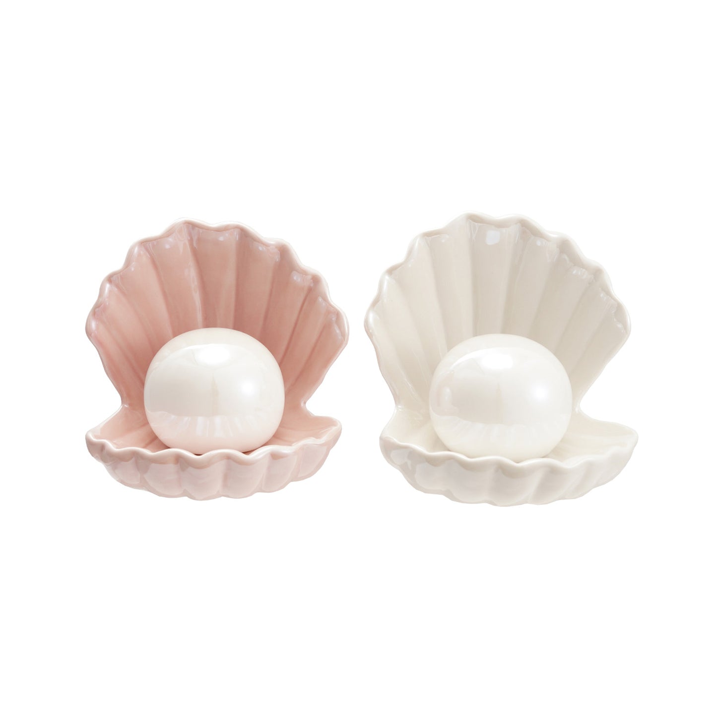 Stoneware Seashell with LED Light