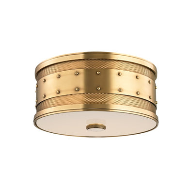Designer antique brass flush mount light 