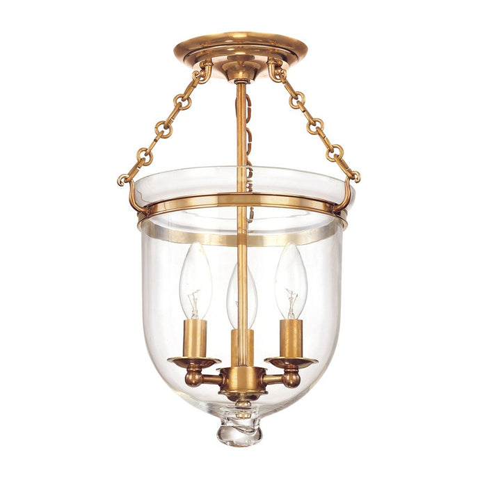 Brass ceiling mount lantern light
