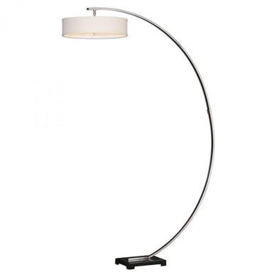 Tagus Nickel Arc Floor Lamp