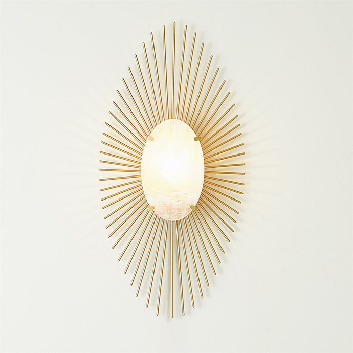 Quartz Radial Burst Electrified Wall Sconce