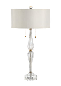 Crystal and brass lamp 