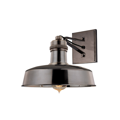 Reclaimed industrial wall sconce light