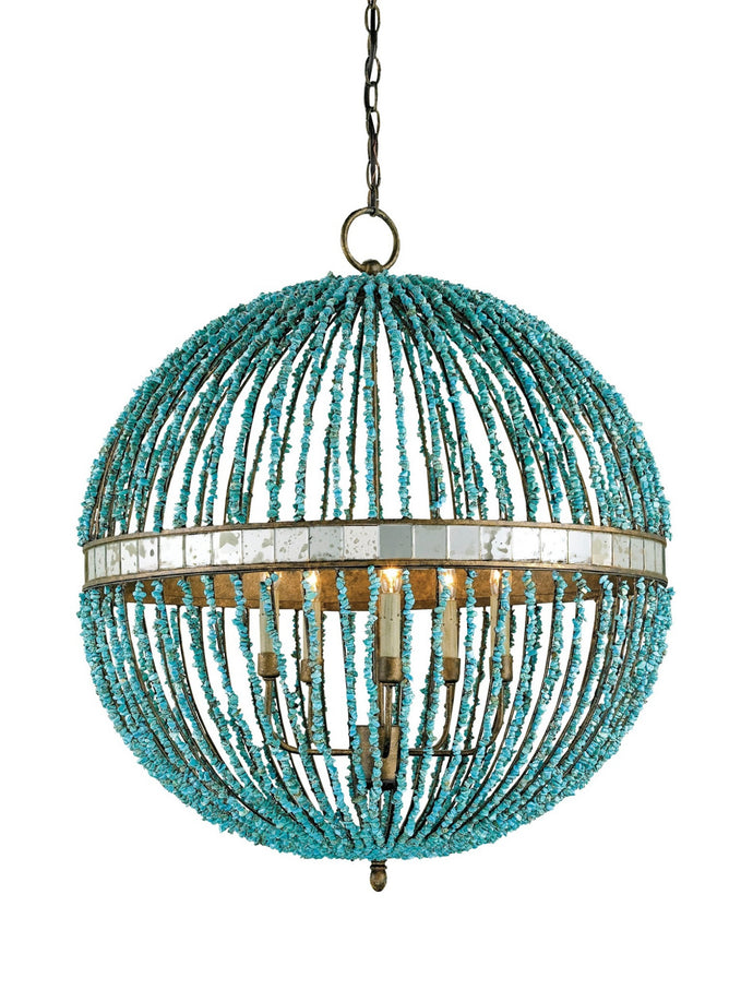 Orb Light with turquoise