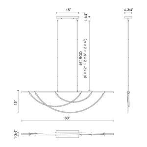 Aryas Linear Chandelier