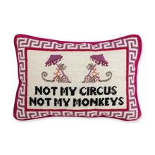 Load image into Gallery viewer, Needle Point Accent Pillow - Not My Circus
