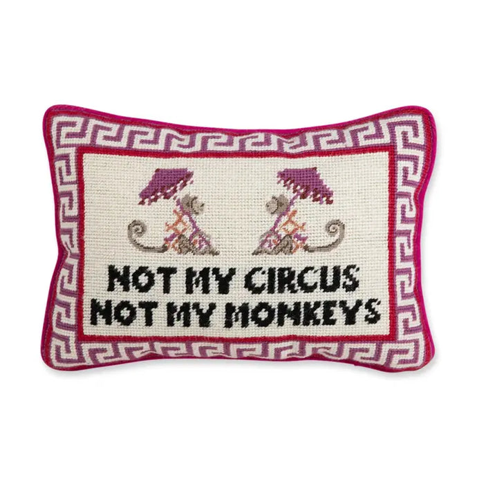 Needle Point Accent Pillow - Not My Circus