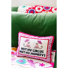 Load image into Gallery viewer, Needle Point Accent Pillow - Not My Circus