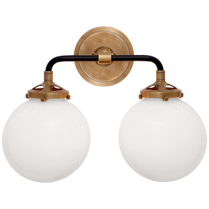 Bistro Double Light Curved Sconce